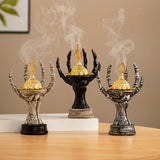 Maxbell Incense Burner Spooky Desktop Tabletop Decoration for Farmhouse Office Party Black