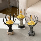 Maxbell Incense Burner Spooky Desktop Tabletop Decoration for Farmhouse Office Party Black