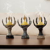 Maxbell Incense Burner Spooky Desktop Tabletop Decoration for Farmhouse Office Party Black