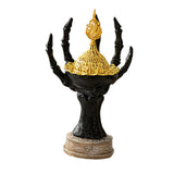 Maxbell Incense Burner Spooky Desktop Tabletop Decoration for Farmhouse Office Party Black
