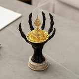 Maxbell Incense Burner Spooky Desktop Tabletop Decoration for Farmhouse Office Party Black