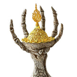Maxbell Incense Burner Spooky Desktop Tabletop Decoration for Farmhouse Office Party Gray White