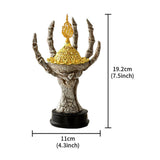 Maxbell Incense Burner Spooky Desktop Tabletop Decoration for Farmhouse Office Party Gray White
