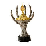 Maxbell Incense Burner Spooky Desktop Tabletop Decoration for Farmhouse Office Party Gray White
