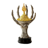 Maxbell Incense Burner Spooky Desktop Tabletop Decoration for Farmhouse Office Party Gray White