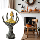 Maxbell Incense Burner Spooky Desktop Tabletop Decoration for Farmhouse Office Party Gray White