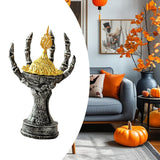 Maxbell Incense Burner Spooky Desktop Tabletop Decoration for Farmhouse Office Party Gray White