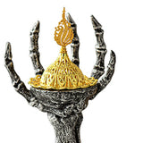 Maxbell Incense Burner Spooky Desktop Tabletop Decoration for Farmhouse Office Party Silver Black