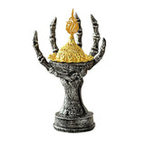 Maxbell Incense Burner Spooky Desktop Tabletop Decoration for Farmhouse Office Party Silver Black