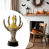 Maxbell Incense Burner Spooky Desktop Tabletop Decoration for Farmhouse Office Party Silver Black