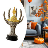 Maxbell Incense Burner Spooky Desktop Tabletop Decoration for Farmhouse Office Party Silver Black