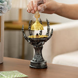 Maxbell Incense Burner Spooky Desktop Tabletop Decoration for Farmhouse Office Party Silver Black