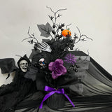 Maxbell Artificial Berry Tree Scary Pumpkin Skulls for Indoor Outdoor Party Supplies