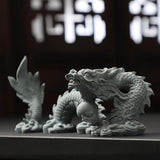 Maxbell Dragon Statue Set Gift Decorative Ornament Sculpture for Yard Shop Fireplace