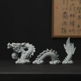 Maxbell Dragon Statue Set Gift Decorative Ornament Sculpture for Yard Shop Fireplace