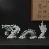 Maxbell Dragon Statue Set Gift Decorative Ornament Sculpture for Yard Shop Fireplace