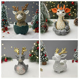 Maxbell Deer Planter Art Crafts Elk Plant Flowerpot for Living Room Entryway Outdoor 10cmx8.5cmx11.5cm