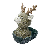 Maxbell Deer Planter Art Crafts Elk Plant Flowerpot for Living Room Entryway Outdoor 9cmx6.5cmx11.5cm