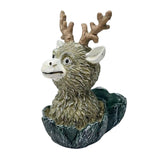 Maxbell Deer Planter Art Crafts Elk Plant Flowerpot for Living Room Entryway Outdoor 9cmx6.5cmx11.5cm