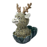 Maxbell Deer Planter Art Crafts Elk Plant Flowerpot for Living Room Entryway Outdoor 9cmx6.5cmx11.5cm
