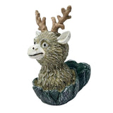 Maxbell Deer Planter Art Crafts Elk Plant Flowerpot for Living Room Entryway Outdoor 9cmx6.5cmx11.5cm