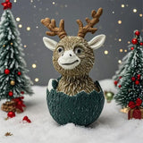 Maxbell Deer Planter Art Crafts Elk Plant Flowerpot for Living Room Entryway Outdoor 9cmx6.5cmx11.5cm