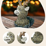 Maxbell Deer Planter Art Crafts Elk Plant Flowerpot for Living Room Entryway Outdoor 9cmx6.5cmx11.5cm