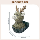 Maxbell Deer Planter Art Crafts Elk Plant Flowerpot for Living Room Entryway Outdoor 9cmx6.5cmx11.5cm