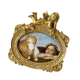 Maxbell Picture Frame Rustic Gifts Tabletop Display Oval Wall Art Luxury Retro Style