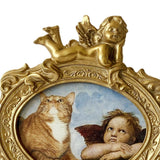 Maxbell Picture Frame Rustic Gifts Tabletop Display Oval Wall Art Luxury Retro Style