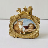 Maxbell Picture Frame Rustic Gifts Tabletop Display Oval Wall Art Luxury Retro Style
