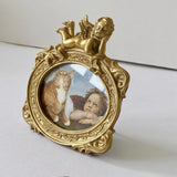 Maxbell Picture Frame Rustic Gifts Tabletop Display Oval Wall Art Luxury Retro Style