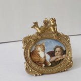Maxbell Picture Frame Rustic Gifts Tabletop Display Oval Wall Art Luxury Retro Style