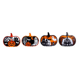 Maxbell Halloween Wooden Pumpkin Plaque Spooky Wood Cutout for Fall Party Favor Wall Style A