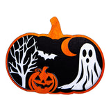 Maxbell Halloween Wooden Pumpkin Plaque Spooky Wood Cutout for Fall Party Favor Wall Style B