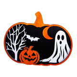 Maxbell Halloween Wooden Pumpkin Plaque Spooky Wood Cutout for Fall Party Favor Wall Style B
