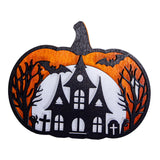 Maxbell Halloween Wooden Pumpkin Plaque Spooky Wood Cutout for Fall Party Favor Wall Style D