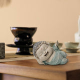 Maxbell Buddha Statue Desktop Collectible Decorative Buddhist Figurine for Bookshelf