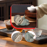 Maxbell Buddha Statue Desktop Collectible Decorative Buddhist Figurine for Bookshelf