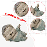 Maxbell Buddha Statue Desktop Collectible Decorative Buddhist Figurine for Bookshelf