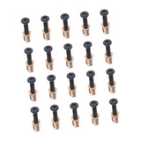 Maxbell 20Pcs Screw Nut Set for Furniture Repair Easy to Install Sturdy Carbon Steel
