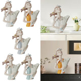 Maxbell Elegant Girl Statue Sculpture Floral Flower Pot for Home Office Living Room White