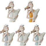Maxbell Elegant Girl Statue Sculpture Floral Flower Pot for Home Office Living Room White