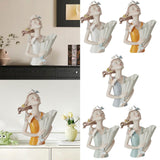 Maxbell Elegant Girl Statue Sculpture Floral Flower Pot for Home Office Living Room White