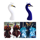 Maxbell Peacock Mannequin Head Desktop Figurine for New Year Bridal Shower Birthday White
