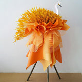 Maxbell Peacock Mannequin Head Desktop Figurine for New Year Bridal Shower Birthday White