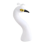 Maxbell Peacock Mannequin Head Desktop Figurine for New Year Bridal Shower Birthday White