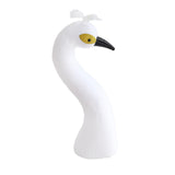 Maxbell Peacock Mannequin Head Desktop Figurine for New Year Bridal Shower Birthday White