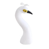 Maxbell Peacock Mannequin Head Desktop Figurine for New Year Bridal Shower Birthday White