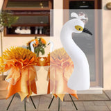 Maxbell Peacock Mannequin Head Desktop Figurine for New Year Bridal Shower Birthday White